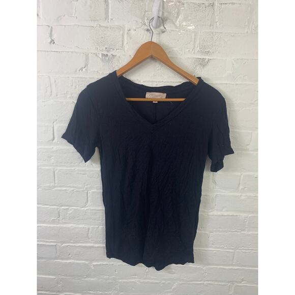 Philosophy Women's Regular Fit V-Neck T-Shirt Short Sleeve Black Size Small - Picture 1 of 5